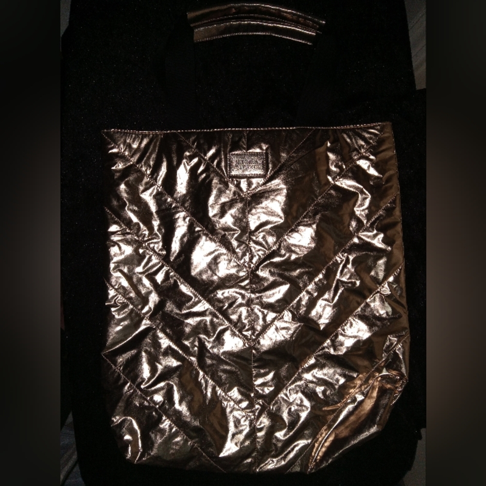 Victoria's Secret  Metallic Gold Tote Bag